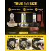 imageAUXITO 5202 LED Fog Light Bulbs or DRL True 11 Mini Size 6500K Cool White 5202 Replacement for Cars Trucks SUVs Nonpolarity Pack of 2Cool white