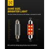 imageAUXITO 578 LED Bulb White 41mm 42mm 2122 2112 578 Festoon LED Bulbs CANBUS Error Free 3030 Chipsets 6000K Xenon White for Car Interior Map Dome Courtesy Marker License Plate Lights Pack of 4