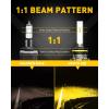 imageAUXITO 880 LED Fog Light Bulbs 6000LM 6500K Cool White Light 300 Brightness 885 893 899 Led Fog Lights CSP LED Chips DRL Replacement for Cars Pack of 2Golden Yellow