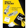 imageAUXITO 9004 Light Bulbs 44000LM Brighter UltraBright Plug N Play Long Lifespan No Flicker 99 Compatibility Pack of 2