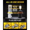 imageAUXITO 9004 Light Bulbs 44000LM Brighter UltraBright Plug N Play Long Lifespan No Flicker 99 Compatibility Pack of 2