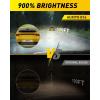 imageAUXITO 9004 Light Bulbs 44000LM Brighter UltraBright Plug N Play Long Lifespan No Flicker 99 Compatibility Pack of 2