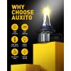 imageAUXITO 9006 HB4 LED Fog Light Bulbs 3000K Amber Yellow 6000 LM High Brightness 30W Play and Plug Super Penetration with 12 CSP Chips Waterproof DRL Bulbs Replacement for Cars Pack of 2