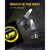 imageAUXITO 9006 HB4 LED Fog Light Bulbs 3000K Amber Yellow 6000 LM High Brightness 30W Play and Plug Super Penetration with 12 CSP Chips Waterproof DRL Bulbs Replacement for Cars Pack of 2