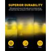 imageAUXITO 9145 9140 H10 LED Fog Light Bulb Fanless 6000LM Per Set 6500K Cool White CSP LED Chips Fog Light Bulbs or DRL Replacement Pack of 2Golden Yellow