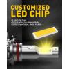 imageAUXITO 9145 9140 H10 LED Fog Light Bulb Fanless 6000LM Per Set 6500K Cool White CSP LED Chips Fog Light Bulbs or DRL Replacement Pack of 2Golden Yellow