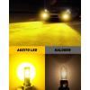 imageAUXITO 9145 9140 H10 LED Fog Light Bulb Fanless 6000LM Per Set 6500K Cool White CSP LED Chips Fog Light Bulbs or DRL Replacement Pack of 2Golden Yellow