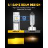 imageAUXITO 9145 9140 H10 LED Fog Light Bulb Fanless 6000LM Per Set 6500K Cool White CSP LED Chips Fog Light Bulbs or DRL Replacement Pack of 2Golden Yellow