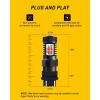 imageAUXITO Brilliant Red 3056 3057 3156 3157 14SMD 3030 Chipsets LED Bulbs with Projector for Brake Light Tail Light Turn Signal Blinkers Pack of 2Brilliant Red