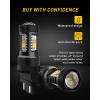 imageAUXITO Brilliant Red 3056 3057 3156 3157 14SMD 3030 Chipsets LED Bulbs with Projector for Brake Light Tail Light Turn Signal Blinkers Pack of 2WhiteAmber Yellow Switchback