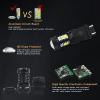 imageAUXITO Brilliant Red 3056 3057 3156 3157 14SMD 3030 Chipsets LED Bulbs with Projector for Brake Light Tail Light Turn Signal Blinkers Pack of 2Xenon White