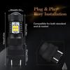 imageAUXITO Brilliant Red 3056 3057 3156 3157 14SMD 3030 Chipsets LED Bulbs with Projector for Brake Light Tail Light Turn Signal Blinkers Pack of 2Xenon White