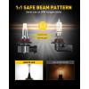 imageAUXITO H10 LED Fog Light Bulbs 6000LM 400 Brightness 11 Mini Size 9145 LED Fog lights Plug N Play Wireless 9045 LED Fog Bulbs Fit for H10 9145 9140 9045 9040