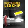 imageAUXITO H11 H8 LED Fog Light Bulb Fanless 40W 6000LM High Brightness 3000K Golden Yellow CSP LED Chips H16 H11 H8 Fog Bulbs DRL Replacement Pack of 2White