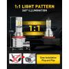 imageAUXITO H11 H8 LED Fog Light Bulb Fanless 40W 6000LM High Brightness 3000K Golden Yellow CSP LED Chips H16 H11 H8 Fog Bulbs DRL Replacement Pack of 2White  Yellow