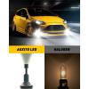 imageAUXITO H11 H8 LED Fog Light Bulb Fanless 40W 6000LM High Brightness 3000K Golden Yellow CSP LED Chips H16 H11 H8 Fog Bulbs DRL Replacement Pack of 2White