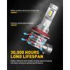 imageAUXITO H11 H8 LED Fog Light Bulb Fanless 40W 6000LM High Brightness 3000K Golden Yellow CSP LED Chips H16 H11 H8 Fog Bulbs DRL Replacement Pack of 2White