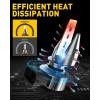 imageAUXITO H8 H11 H16 LED Fog Light Bulbs 3000K Amber Yellow Strong Penetrating Power Long Lifespan Plug and Play Canbus Error Free Halogen Replacement DRL Bulbs for Rainy Snowy Foggy 2 Pack