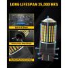 imageAUXITO Upgraded 3157 Switchback LED Turn Signal Light Bulbs 500 Brighter 3155 3457 4157 3057 4157NA WhiteAmber Dual Color with Projector for Turn Signal Blinker DRL Parking Light Pack of 2