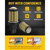 imageAUXITO Upgraded 3157 Switchback LED Turn Signal Light Bulbs 500 Brighter 3155 3457 4157 3057 4157NA WhiteAmber Dual Color with Projector for Turn Signal Blinker DRL Parking Light Pack of 2