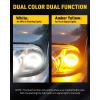 imageAUXITO Upgraded 3157 Switchback LED Turn Signal Light Bulbs 500 Brighter 3155 3457 4157 3057 4157NA WhiteAmber Dual Color with Projector for Turn Signal Blinker DRL Parking Light Pack of 2