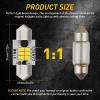 imageAUXITO Upgraded 400 Lumens 125 inch 31MM DE3175 DE3021 Canbus Error Free Festoon LED Bulbs 3020 Chipsets for Interior Car License Plate Dome Map Door Courtesy Lights Xenon White Pack of 2