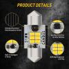 imageAUXITO Upgraded 400 Lumens 125 inch 31MM DE3175 DE3021 Canbus Error Free Festoon LED Bulbs 3020 Chipsets for Interior Car License Plate Dome Map Door Courtesy Lights Xenon White Pack of 2