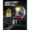 imageAUXITO Upgraded H11 H8 H16 Yellow LED Fog Light Bulbs 700 Brighter 3000K Golden Yellow Light with CSP LED Chips Mini Size Plug and Play for Fog Lights and Daytime Running LightsDRL Pack of 2
