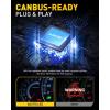 imageAUXITO Upgraded H11 H8 H16 Yellow LED Fog Light Bulbs 700 Brighter 3000K Golden Yellow Light with CSP LED Chips Mini Size Plug and Play for Fog Lights and Daytime Running LightsDRL Pack of 2