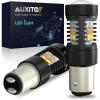 imageAUXITO 1157 Switchback LED Turn Signal Light Bulbs 2057 2357 7528 BAY15D P215W WhiteAmber Dual Color 3030SMD Chipsets with Projector for Turn Signal Blinker Parking Daytime Running Lights
