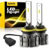 imageAUXITO 880 LED Fog Light Bulbs 6000LM 6500K Cool White Light 300 Brightness 885 893 899 Led Fog Lights CSP LED Chips DRL Replacement for Cars Pack of 2Cool White