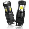 imageAUXITO Brilliant Red 3056 3057 3156 3157 14SMD 3030 Chipsets LED Bulbs with Projector for Brake Light Tail Light Turn Signal Blinkers Pack of 2Xenon White