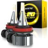 imageAUXITO H11 H8 H16 LED Fog Light Bulb 400 Brightness Super Bright 6500K Cool White Plug and Play Fanless H11 Halogen Replacement Fog lights DRL Bulbs for Vehicle Pack of 2