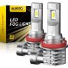 imageAUXITO H11 H8 LED Fog Light Bulb Fanless 40W 6000LM High Brightness 3000K Golden Yellow CSP LED Chips H16 H11 H8 Fog Bulbs DRL Replacement Pack of 2White