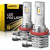 imageAUXITO H11 H8 LED Fog Light Bulb Fanless 40W 6000LM High Brightness 3000K Golden Yellow CSP LED Chips H16 H11 H8 Fog Bulbs DRL Replacement Pack of 2Yellow