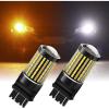 imageAUXITO Upgraded 3157 Switchback LED Turn Signal Light Bulbs 500 Brighter 3155 3457 4157 3057 4157NA WhiteAmber Dual Color with Projector for Turn Signal Blinker DRL Parking Light Pack of 2