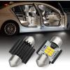 imageAUXITO Upgraded 400 Lumens 125 inch 31MM DE3175 DE3021 Canbus Error Free Festoon LED Bulbs 3020 Chipsets for Interior Car License Plate Dome Map Door Courtesy Lights Xenon White Pack of 2