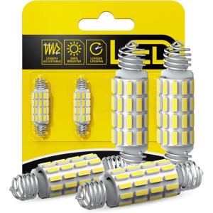 imageAUXITO 578 LED Bulbs 2112 2122 Festoon Bulb 39mm 41mm 42mm LED Lights Bulb 6500K White Extremely Bright 4014 SMD for Car Truck LED Interior Dome Map Door Courtesy Lights License Plate Bulbs 4 Pack39mm42mm 4 PACK