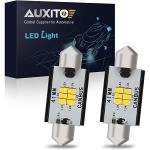 imageAUXITO 578 LED Bulbs 400 Lumens Canbus Error Free 2112 2122 41MM 42MM Festoon LED Bulbs for Dome Light Interior Car License Plate Map Door Courtesy Lights Xenon White Pack of 2