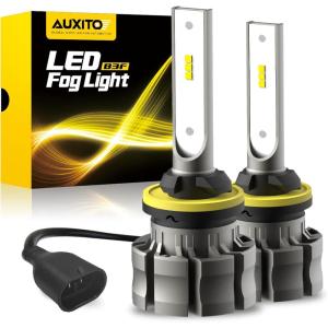 imageAUXITO 880 LED Fog Light Bulbs 6000LM 6500K Cool White Light 300 Brightness 885 893 899 Led Fog Lights CSP LED Chips DRL Replacement for Cars Pack of 2Cool White