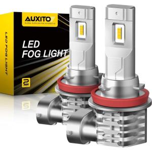 imageAUXITO H11 H8 LED Fog Light Bulb Fanless 40W 6000LM High Brightness 3000K Golden Yellow CSP LED Chips H16 H11 H8 Fog Bulbs DRL Replacement Pack of 2Yellow