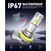 imageAUXITO H8 H9 H11 Light Bulbs Direct H11 Replacement 30000LM Fog Light Mini Size Pack of 2