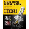 imageAUXITO UpgradedH7 LED Bulbs 350 Brighter 6500K White 11 Mini Size No Adapter Required NonPolarity AllinOne H7ll Fog Light Bulb Plug and Play Pack of 2