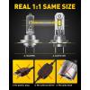 imageAUXITO UpgradedH7 LED Bulbs 350 Brighter 6500K White 11 Mini Size No Adapter Required NonPolarity AllinOne H7ll Fog Light Bulb Plug and Play Pack of 2