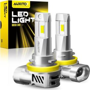 imageAUXITO H8 H9 H11 Light Bulbs Direct H11 Replacement 30000LM Fog Light Mini Size Pack of 2