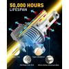 imageAUXITO 9005HB3 H11H8H9 LED Bulbs Combo 50000LM Bright 6500K Cool White 120W Fanless Fog Light Bulbs Pack of 4