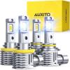 imageAUXITO H11 9005 LED Bulb 900 UltraBright 6500K 68000LM Light Plug and Play Long Lifespan No Flicker 99 Compatibility Pack of 4