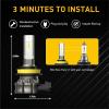imageAUXITO H11H8H16 LED Fog Light Bulbs 6500K Cool White Light 900 Brightness Nonpolarity Play and Plug Pack of 2Cool White