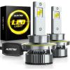 imageAUXITO H13 LED Light Bulbs 900 Brighter 120W 24000LM Per Set 6500K Cool White 9008 LED Light Bulbs Halogen Replacement Kit Canbus Ready Pack of 2 Y19