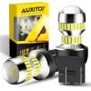 imageAUXITO 3157 LED Bulb White Reverse Lights Super Bright 3156 3056 3057 4157 3047 4057 3457 4114 LED Bulb with Projector for Backup Reverse DRL Signal Parking Brake Tail Lights Pack of 2White